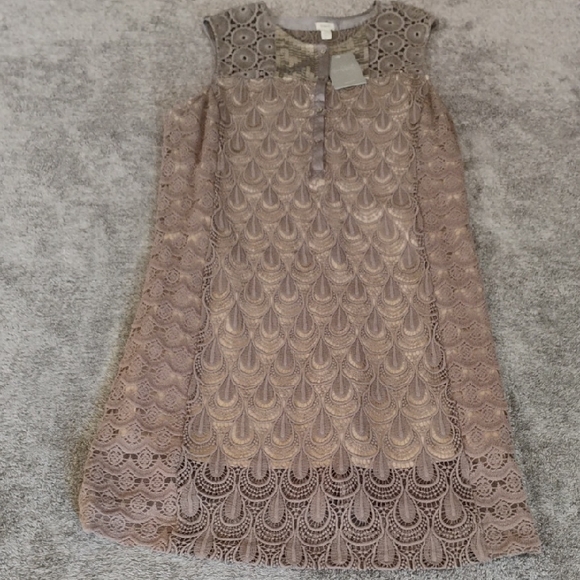 Anthropologie Tiny NWT Lace Sequin Shift Dress - Picture 1 of 10
